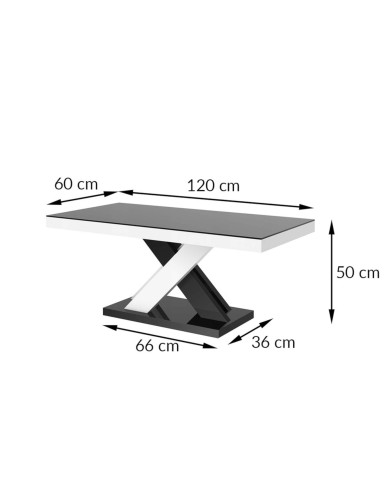 Stół rozkładany Xenon Lux 160-256/75/89 cm, blat czarny mat/ podstawa czarny i biały połysk, 2 wkłady, HUBERTUS Stół rozkładany Xenon Lux 160-256/75/89 cm, blat czarny mat/ podstawa czarny i biały połysk, 2 wkłady, HUBERTUS