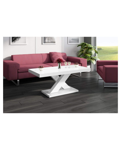 Ława Xenon Mini, biały mat/ biały połysk, 120/60/49 cm, HUBERTUS Ława Xenon Mini, biały mat/ biały połysk, 120/60/49 cm, HUBERTUS