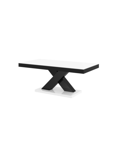 Ława Xenon Mini, biały mat/ czarny połysk, 120/60/49 cm, HUBERTUS Ława Xenon Mini, biały mat/ czarny połysk, 120/60/49 cm, HUBERTUS