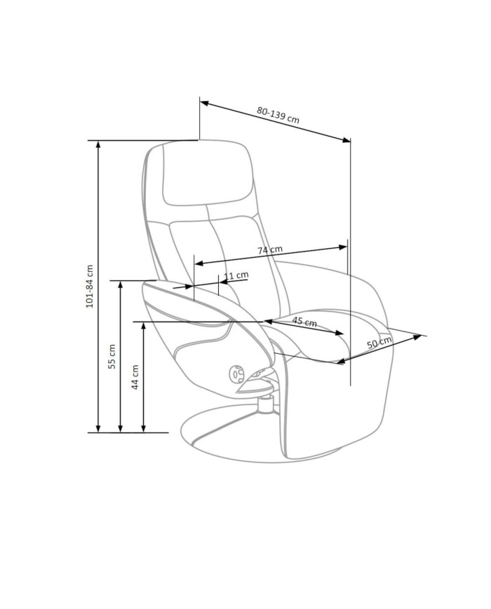 Fotel rozkładany Optima Popielaty-2