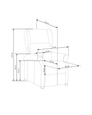 Fotel rozkładany Agustin 2 Popielaty-6