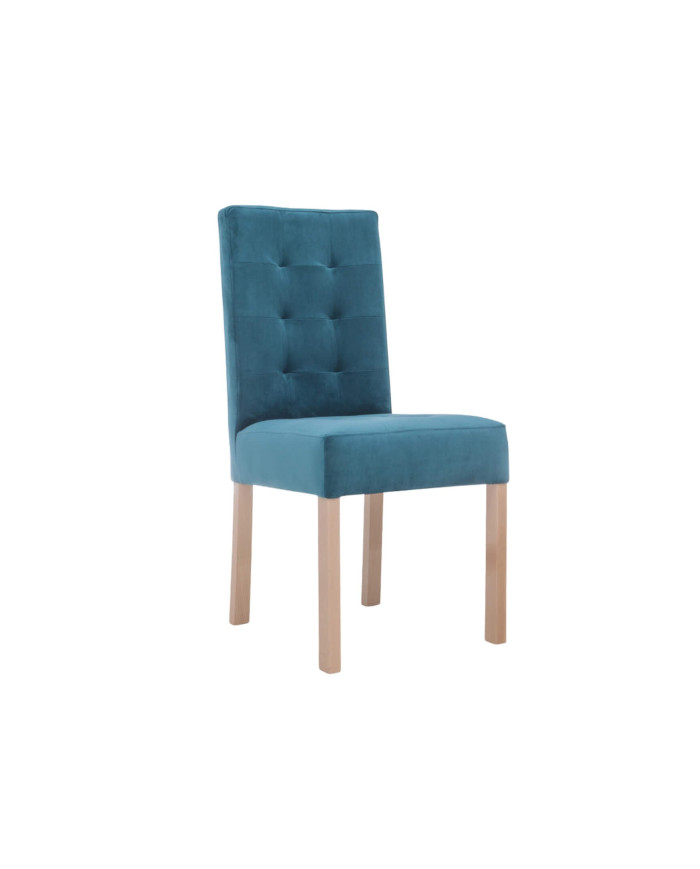 Krzesło KT59, tapicerowane siedzisko i pikowane oparcie, stelaż bukowy, DREW-MARK