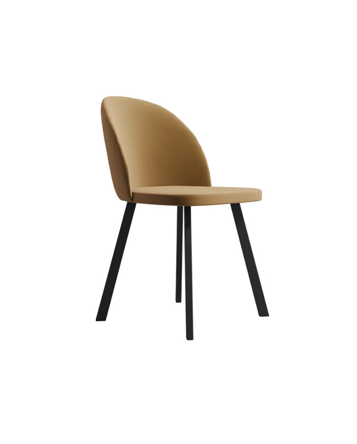 Krzesło KT66/M, tapicerowane siedzisko i oparcie, metalowe nogi, DREW-MARK