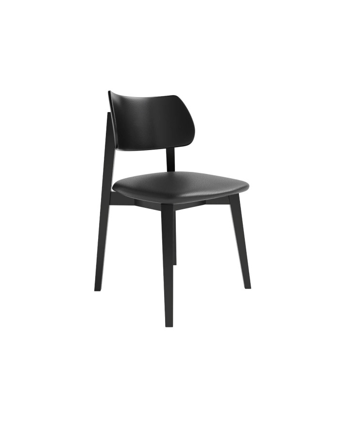 Krzesło KT63, tapicerowane siedzisko, stelaż bukowy, DREW-MARK
