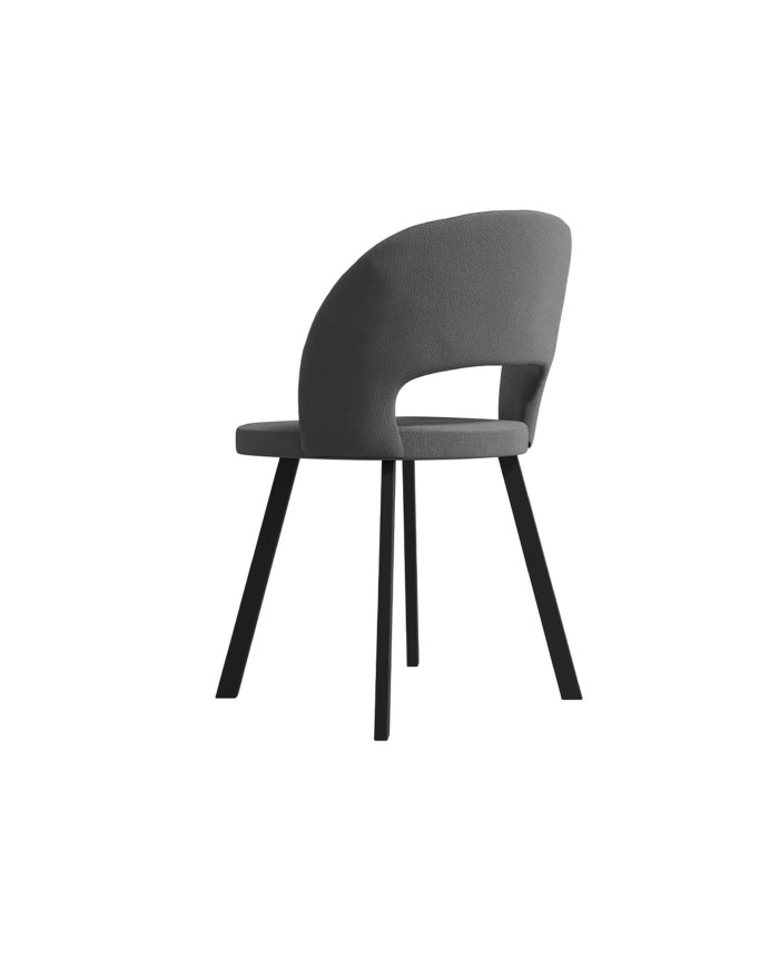 Krzesło KT660/M, tapicerowane siedzisko i oparcie, metalowe nogi, DREW-MARK