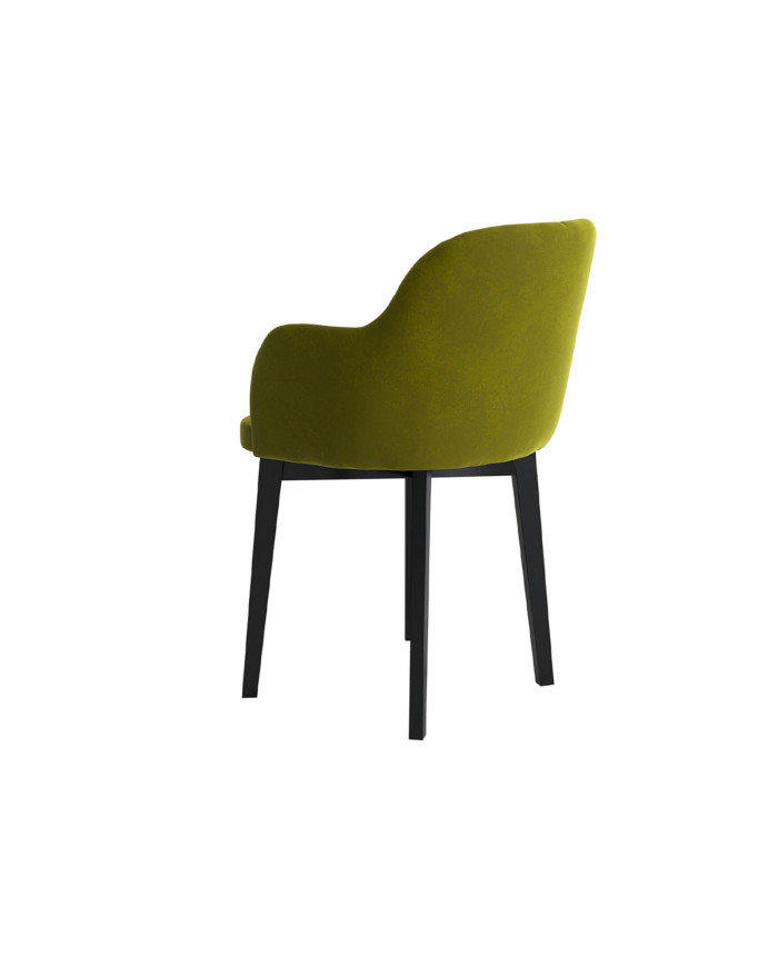 Krzesło, fotelik F68/N, tapicerowane siedzisko i oparcie, stelaż bukowy, DREW-MARK
