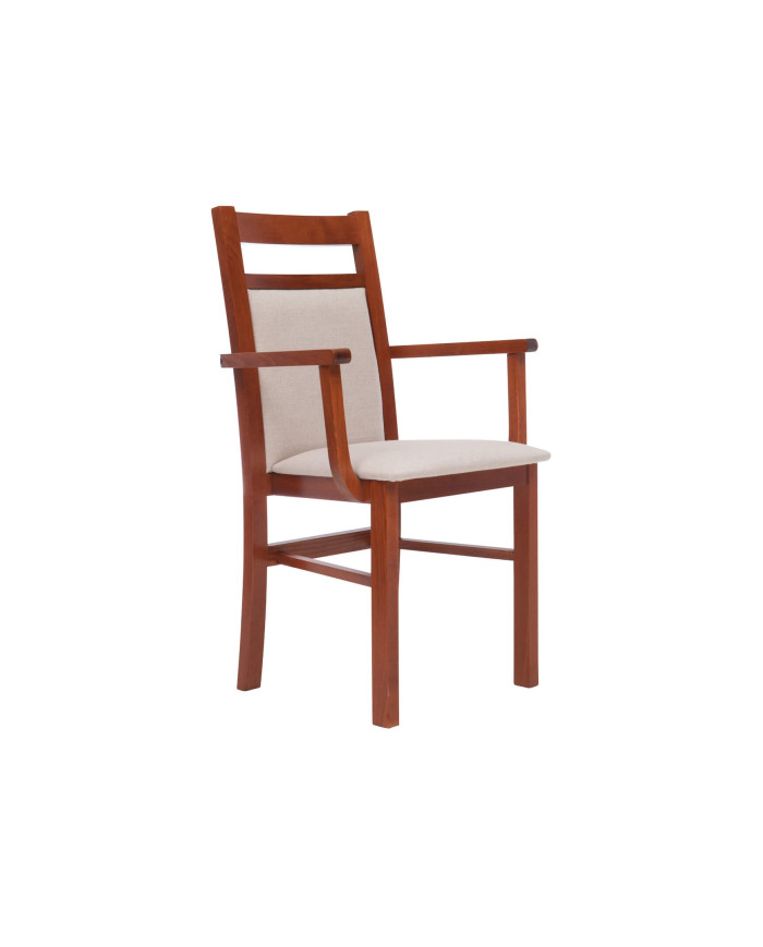 Krzesło, fotel F6, tapicerowane siedzisko i oparcie, stelaż bukowy, DREW-MARK