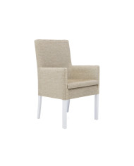 Krzesło, fotel F19/2, tapicerowane siedzisko i oparcie, stelaż bukowy, DREW-MARK