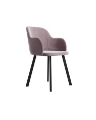 Krzesło, fotel F68/M, tapicerowane siedzisko i oparcie, nogi metalowe, DREW-MARK
