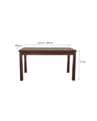 Stół rozkładany ST62/1/F, okleina naturalna, prostokąt, 1 wkład powiększający, 140-200/77/80 cm, noga 7x7 cm, DREW-MARK
