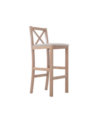 Hoker barowy H22 niski, tapicerowane siedzisko, stelaż bukowy, DREW-MARK