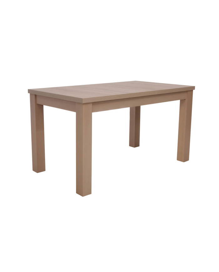Stół rozkładany ST64/1/F, okleina naturalna, prostokąt, 1 wkład powiększający, 140-200/77/80 cm, noga 9x9 cm, DREW-MARK
