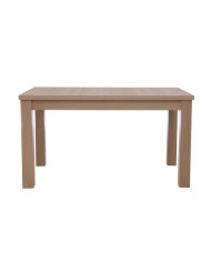 Stół rozkładany ST64/1/F, okleina naturalna, prostokąt, 1 wkład powiększający, 140-200/77/80 cm, noga 9x9 cm, DREW-MARK