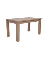 Stół rozkładany ST64/3/F, okleina naturalna, prostokąt, 1 wkład powiększający, 200-270/77/100 cm, noga 9x9 cm, DREW-MARK