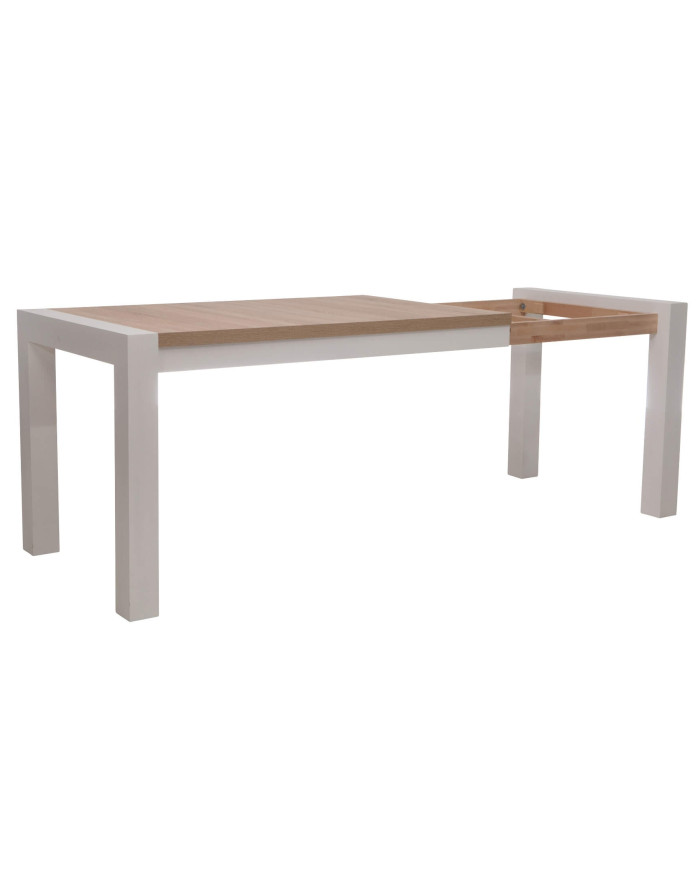 Stół rozkładany ST40/1/F, okleina naturalna, prostokąt, 1 wkład powiększający, 140-200/77/80 cm, noga 9x9 cm, DREW-MARK