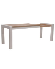 Stół rozkładany ST40/1/F, okleina naturalna, prostokąt, 1 wkład powiększający, 140-200/77/80 cm, noga 9x9 cm, DREW-MARK