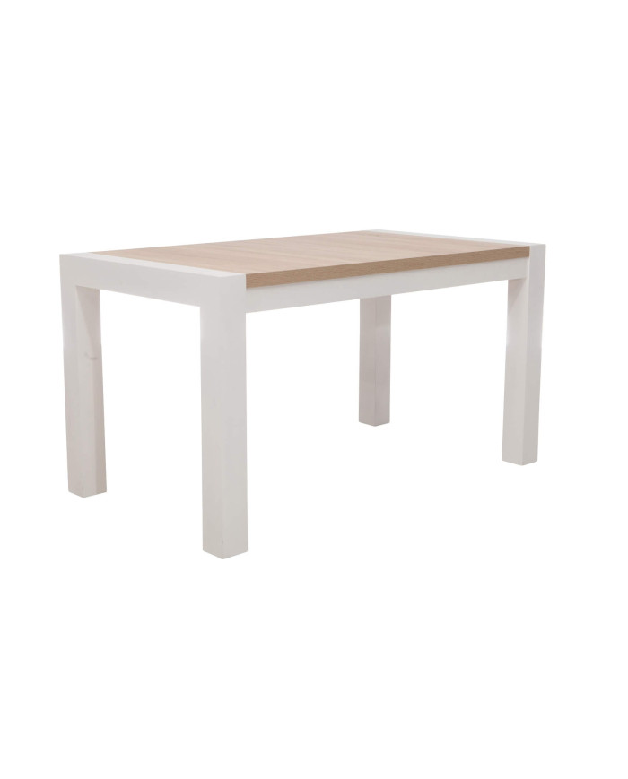 Stół rozkładany ST40/1/F, okleina naturalna, prostokąt, 1 wkład powiększający, 140-200/77/80 cm, noga 9x9 cm, DREW-MARK