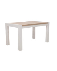 Stół rozkładany ST40/1/F, okleina naturalna, prostokąt, 1 wkład powiększający, 140-200/77/80 cm, noga 9x9 cm, DREW-MARK