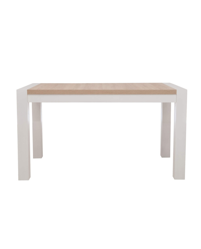 Stół rozkładany ST40/1/F, okleina naturalna, prostokąt, 1 wkład powiększający, 140-200/77/80 cm, noga 9x9 cm, DREW-MARK