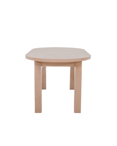 Stół rozkładany STF2, okleina naturalna, owalny, 2 wkłady powiększające, 170-250/75/90 cm, noga 7x7 cm,  DREW-MARK Stół rozkładany STF2, okleina naturalna, owalny, 2 wkłady powiększające, 170-250/75/90 cm, noga 7x7 cm,  DREW-MARK