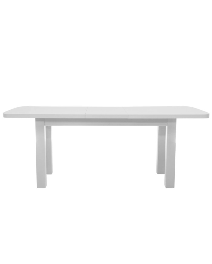 Stół rozkładany STF15, okleina naturalna, prostokątny, 1 wkład powiększający, 160-200/75/90 cm, noga 9x9 cm, DREW-MARK