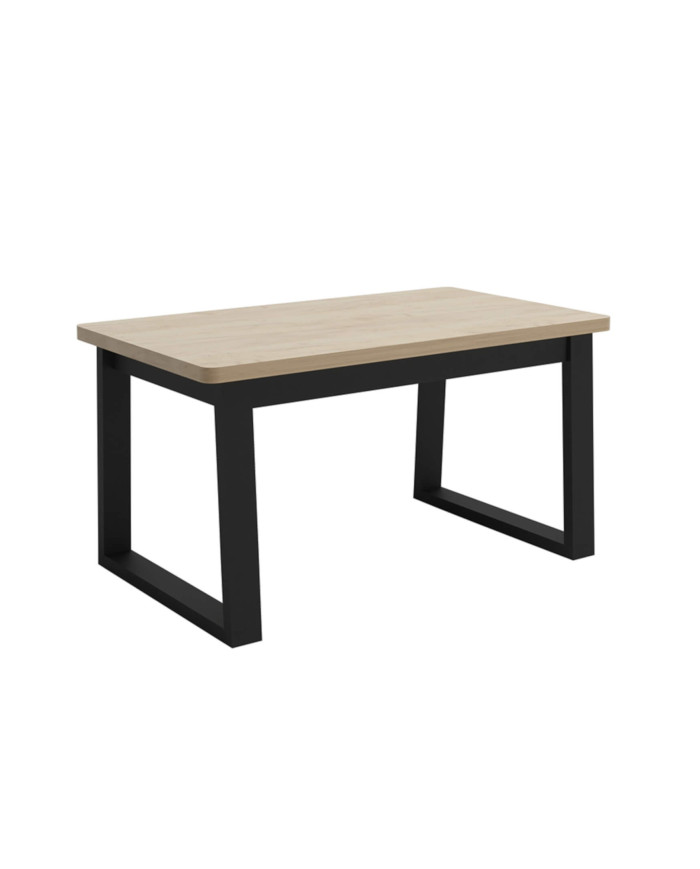 Stół rozkładany STF43, okleina naturalna, rozkładany, 1 wkład powiększający, 140-180/75/80 cm, noga 7x4 cm, DREW-MARK