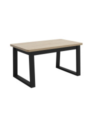 Stół rozkładany STF43, okleina naturalna, rozkładany, 1 wkład powiększający, 140-180/75/80 cm, noga 7x4 cm, DREW-MARK