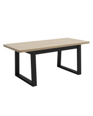 Stół rozkładany STF43, okleina naturalna, rozkładany, 1 wkład powiększający, 140-180/75/80 cm, noga 7x4 cm, DREW-MARK