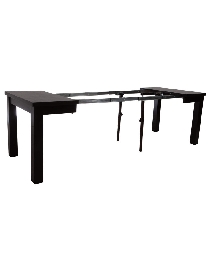 Stół rozkładany ST56/3/L, laminat, kwadrat, 3 wkłady powiększające, 90-240/77/90 cm, noga 7x7 cm, DREW-MARK