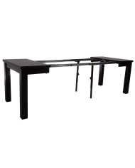 Stół rozkładany ST56/3/L, laminat, kwadrat, 3 wkłady powiększające, 90-240/77/90 cm, noga 7x7 cm, DREW-MARK