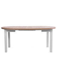 Stół okrągły ST52/2/L, rozkładany, 100-180/77/100 cm, noga 4x9 cm, 1 wkład powiększający, DREW-MARK