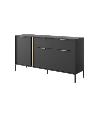 Komoda Lars 153 3d2s, drzwi, antracyt, Laski Meble