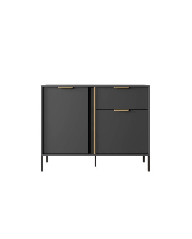 Komoda Lars 103 2d1s, drzwi, szuflada, antracyt, Laski Meble Komoda Lars 103 2d1s, drzwi, szuflada, antracyt, Laski Meble