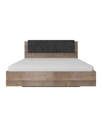 Łóżko Arden 160x200, tapicerowane wezgłowie, dąb sand grange/ matera, Laski Meble