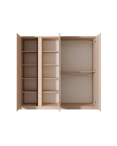 Szafa Dast 220 do sypialni, drzwi, lustro, beż, Laski Meble Szafa Dast 220 do sypialni, drzwi, lustro, beż, Laski Meble