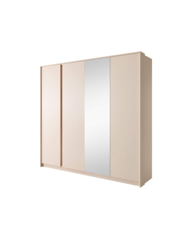 Szafa Dast 220 do sypialni, drzwi, lustro, beż, Laski Meble Szafa Dast 220 do sypialni, drzwi, lustro, beż, Laski Meble