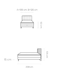 Łóżka tapicerowane Nepo 100x200 cm, pojemnik, stelaż, podnośniki, materac, Wersal