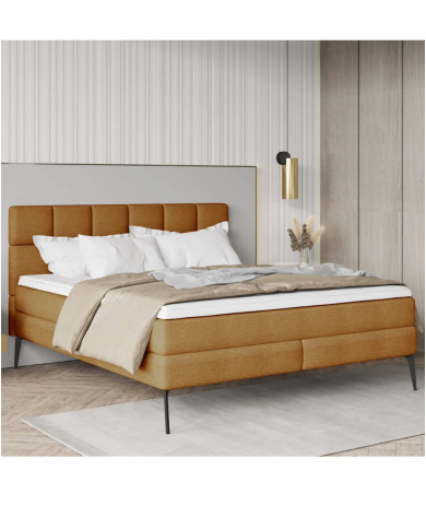 Łóżko kontynentalne Adel 140x200 cm, boxspring, tapicerowane, materace, Wersal Łóżko kontynentalne Adel 140x200 cm, boxspring, tapicerowane, materace, Wersal