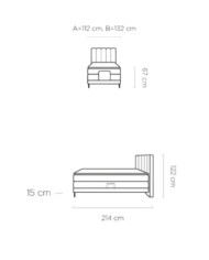 Łóżko kontynentalne Venus 100x200 cm, boxspring, elektrycznie regulowane, tapicerowane, materace, topper, Wersal