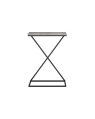 Stolik kawowy Doti, prostokątny, metalowy stelaż, beton szary, Wersal