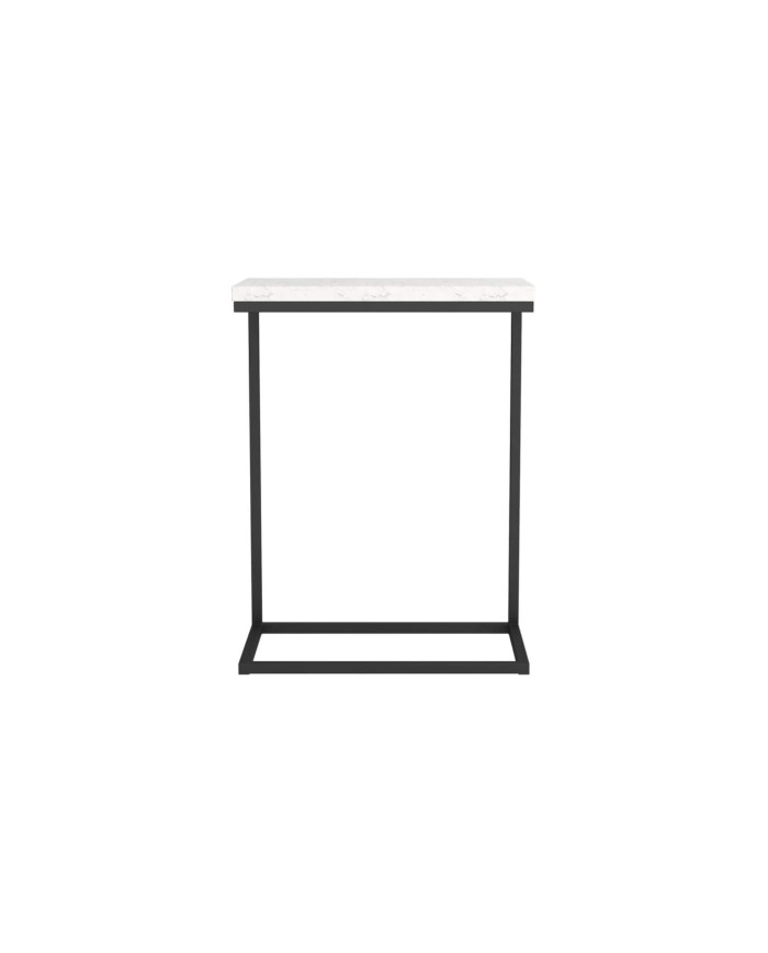 Stolik kawowy Nori, prostokątny, metalowy stelaż, marmur biały, Wersal