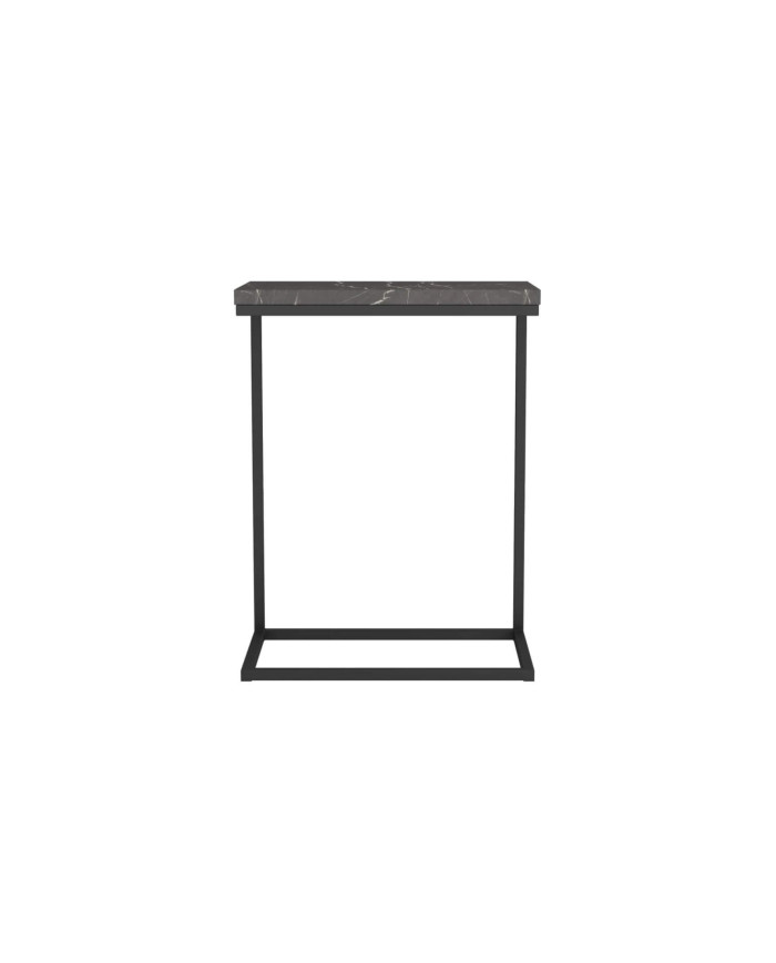 Stolik kawowy Nori, prostokątny, metalowy stelaż, marmur czarny, Wersal