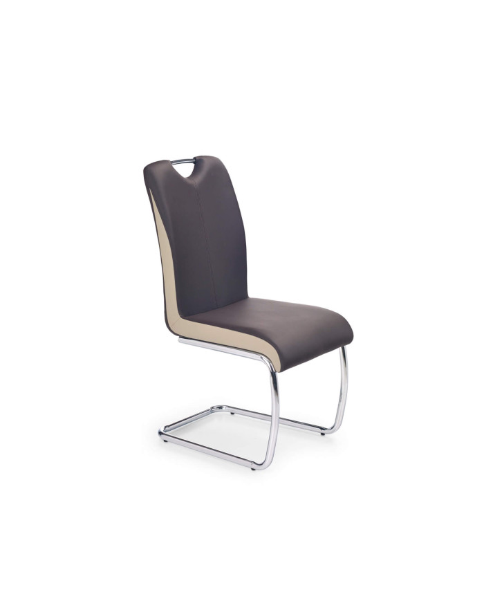 Krzesło K184 ciemnobrązowe/champagne-1