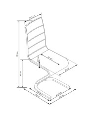 Krzesło K194 Czarne/białe-5