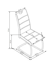 Krzesło K211 Popielate-3