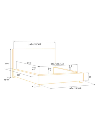 Łóżka tapicerowane Basic standard 140x200 cm, Comforteo Łóżka tapicerowane Basic standard 140x200 cm, Comforteo