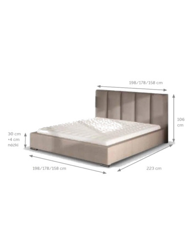 Łóżka tapicerowane Vanessa standard 140x200 cm, Comforteo Łóżka tapicerowane Vanessa standard 140x200 cm, Comforteo