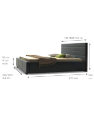 Łóżka tapicerowane Sylvi standard 160x200 cm, Comforteo