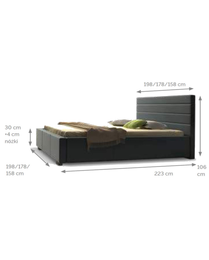 Łóżka tapicerowane Sylvi standard 180x200 cm, Comforteo