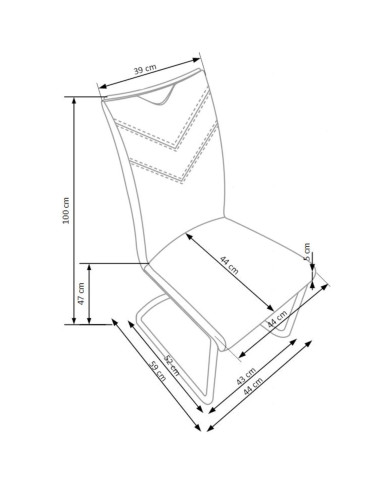 Krzesło K224 Popielate-2 Krzesło K224 Popielate-2